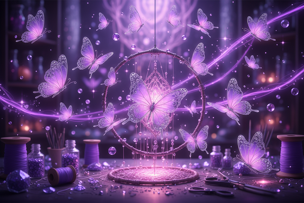 crafts and glow with butterflies and make it purple 