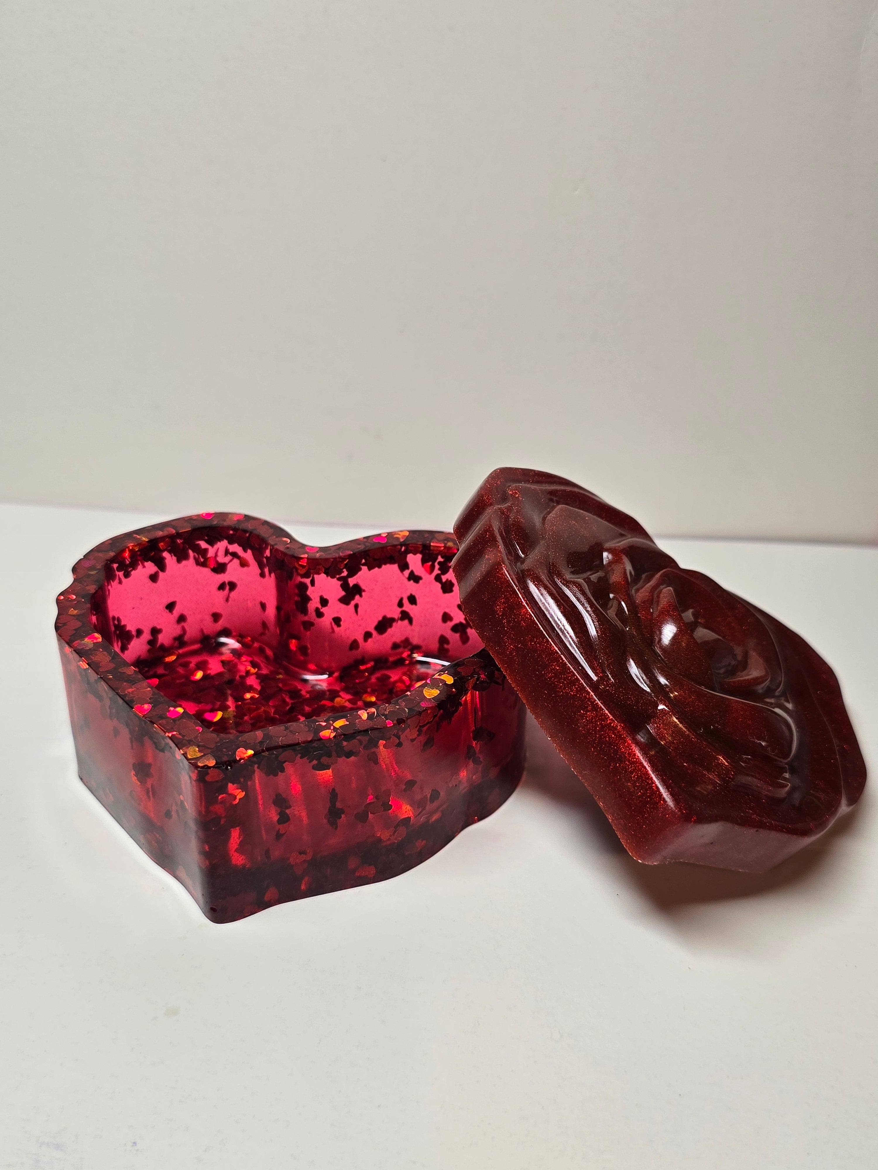 Heart shaped trinket jar