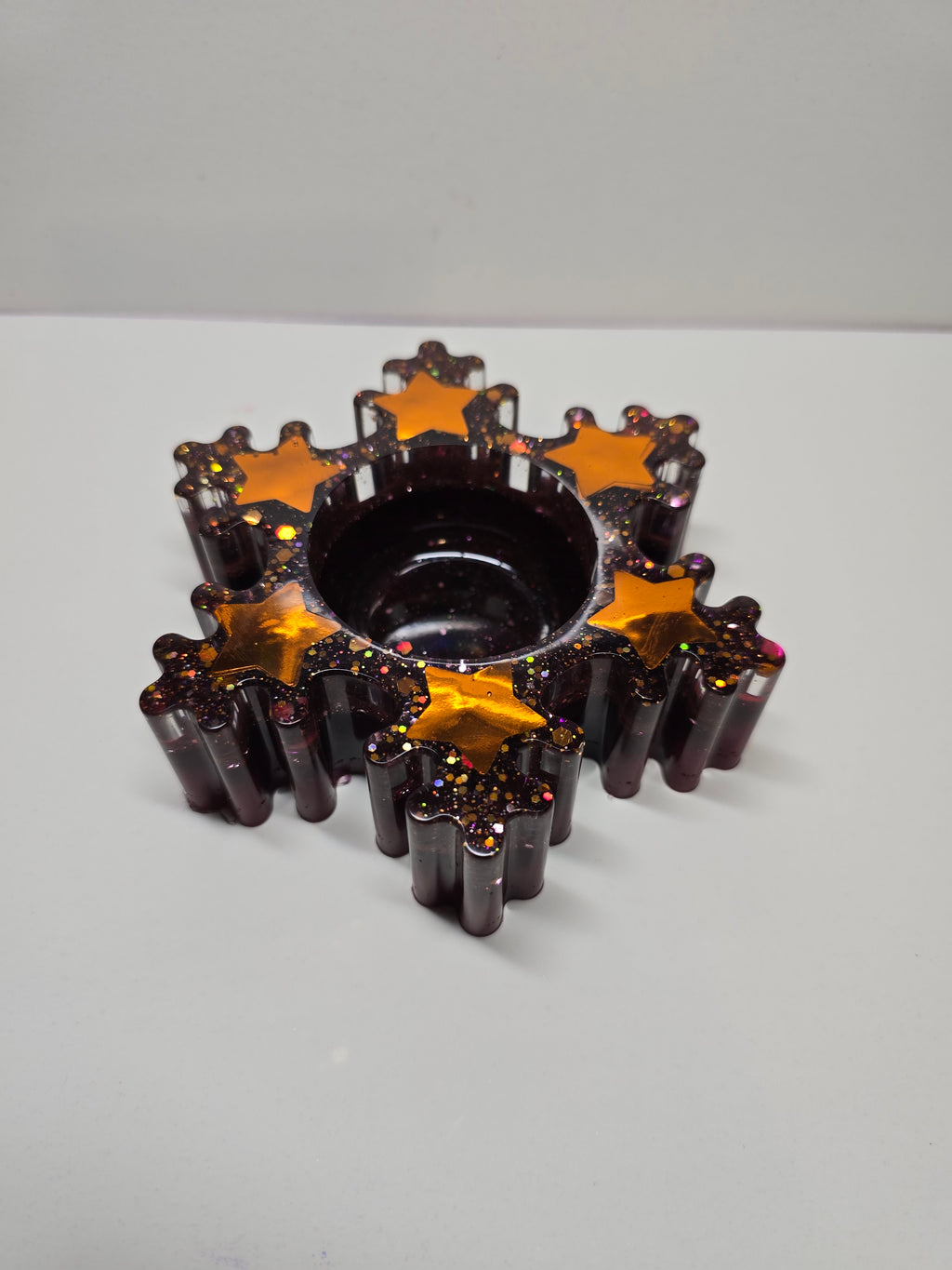 Snowflake candle holder