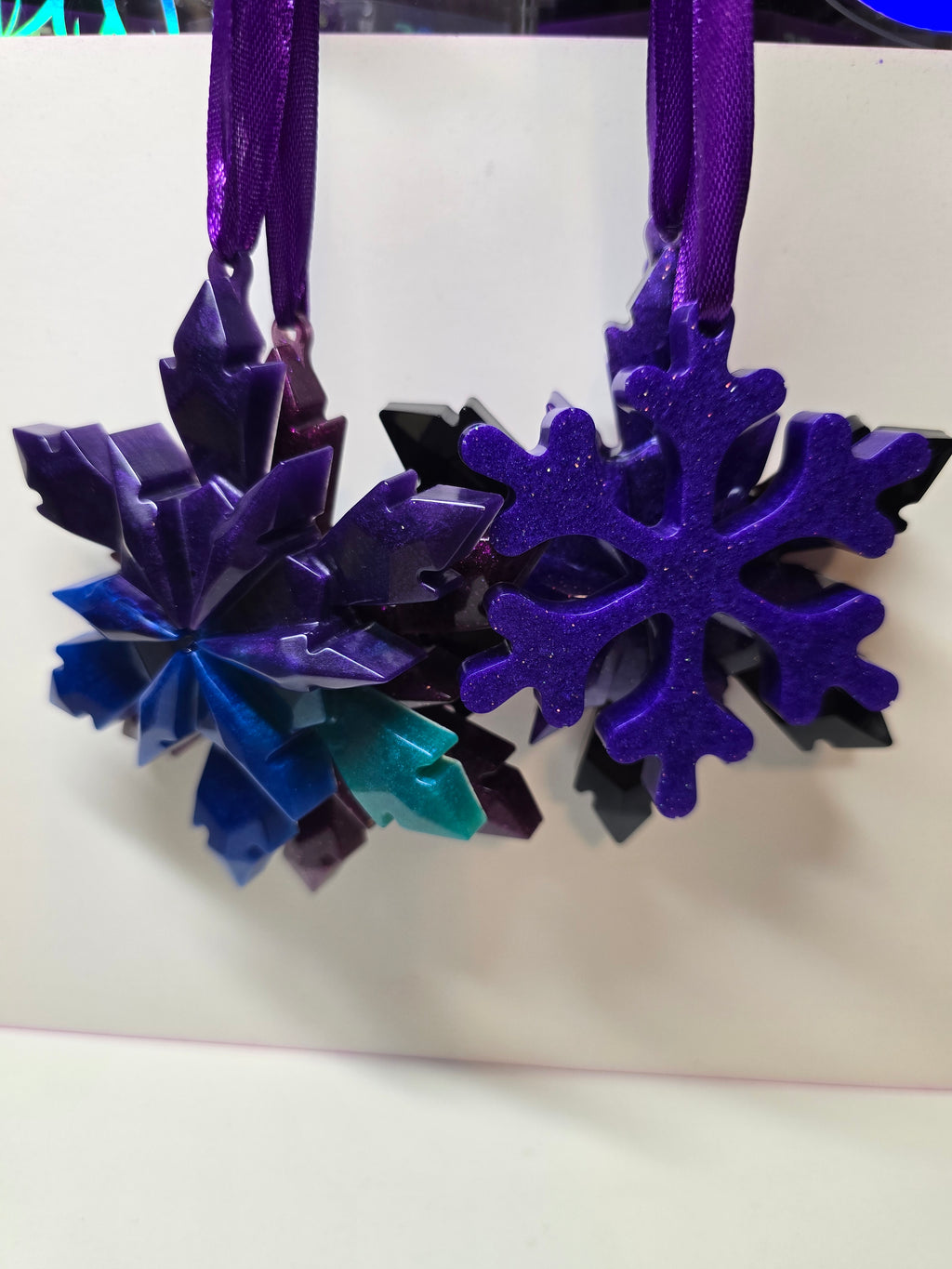 Purple snowflakes ❄️ set of (5)
