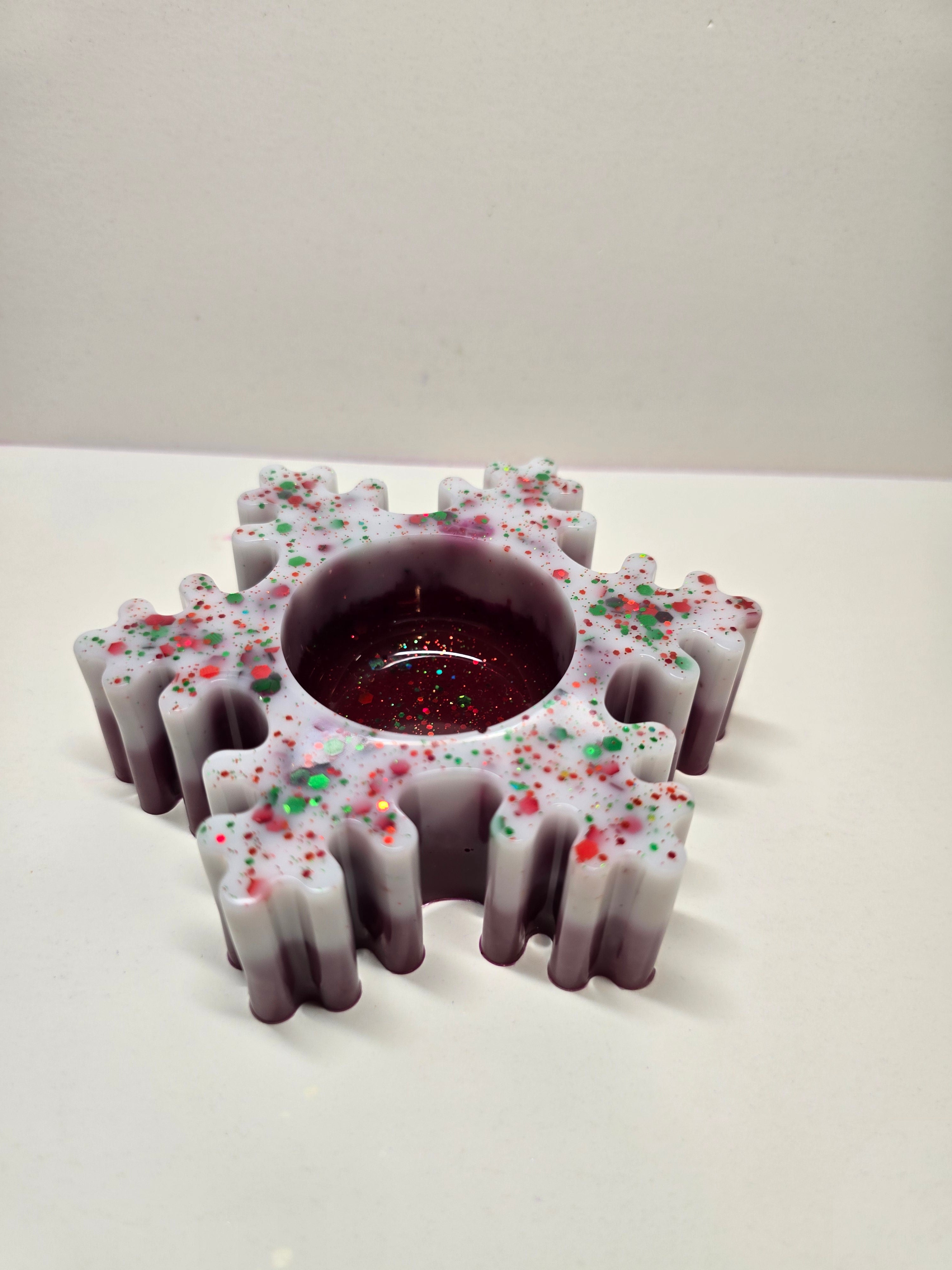 Snowflake candle holder