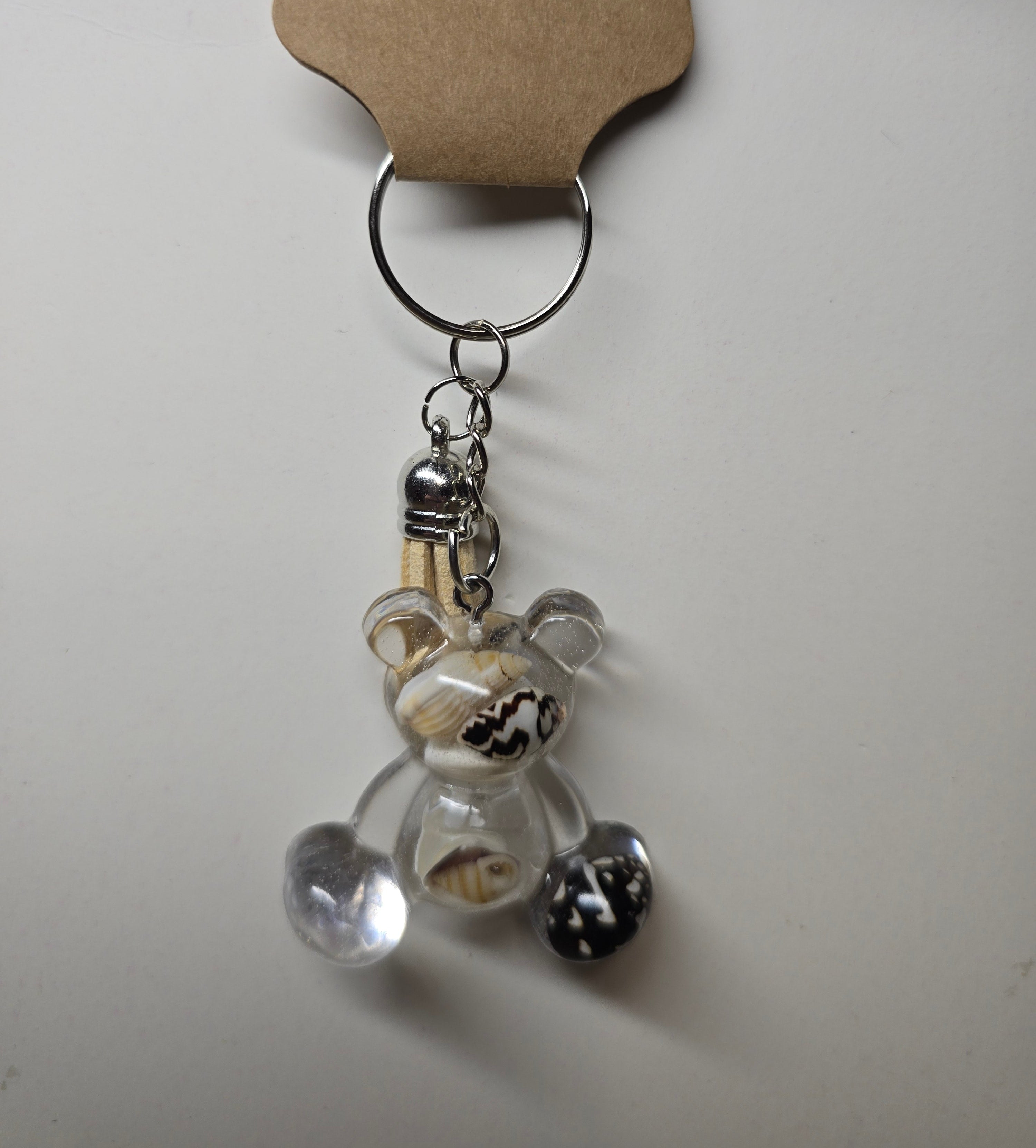 Mystic glow bear charm ✨️ with shells